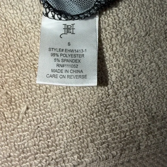 Ed Hardy Black Sheer Long Sleeve Tattoo-Print Crop Top - Picture 7 of 11